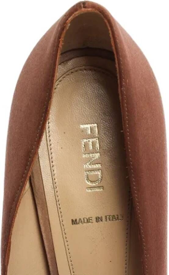 Fendi Vintage Pre-owned Satin heels Brown Dames