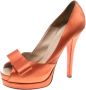 Fendi Vintage Pre-owned Satin heels Orange Dames - Thumbnail 2