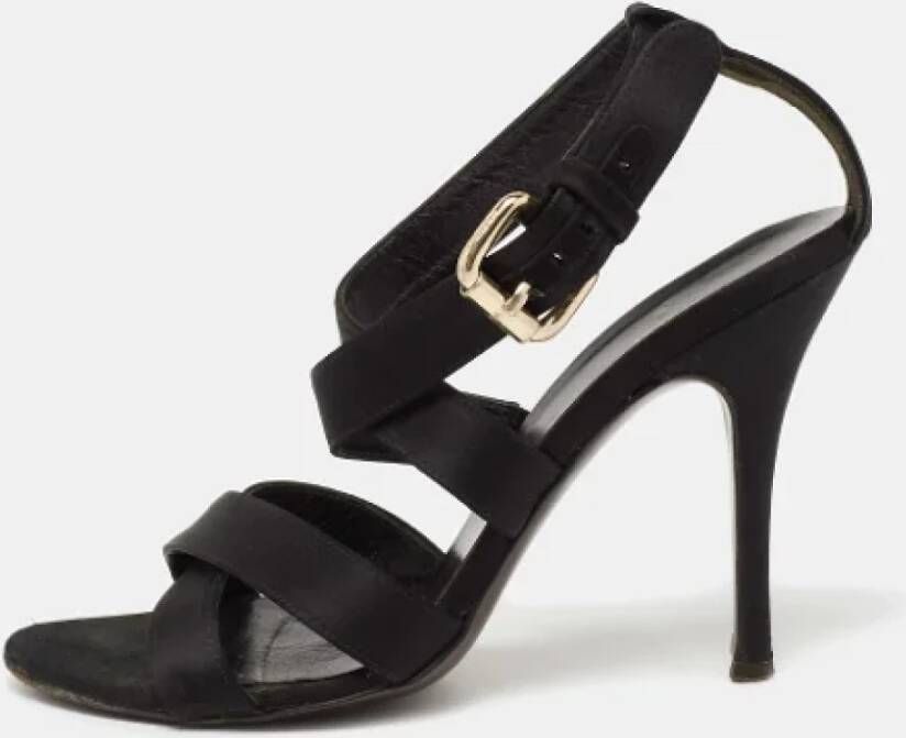 Fendi Vintage Pre-owned Satin sandals Black Dames