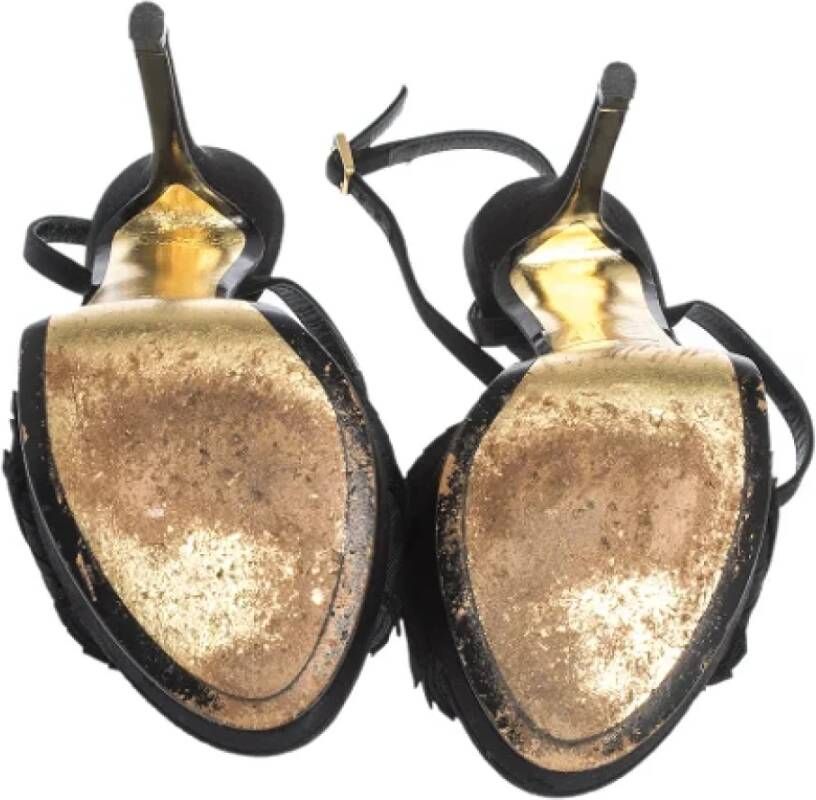 Fendi Vintage Pre-owned Satin sandals Black Dames