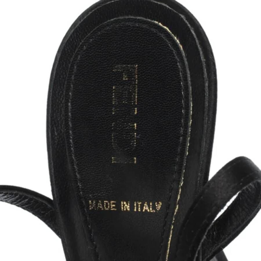 Fendi Vintage Pre-owned Satin sandals Black Dames