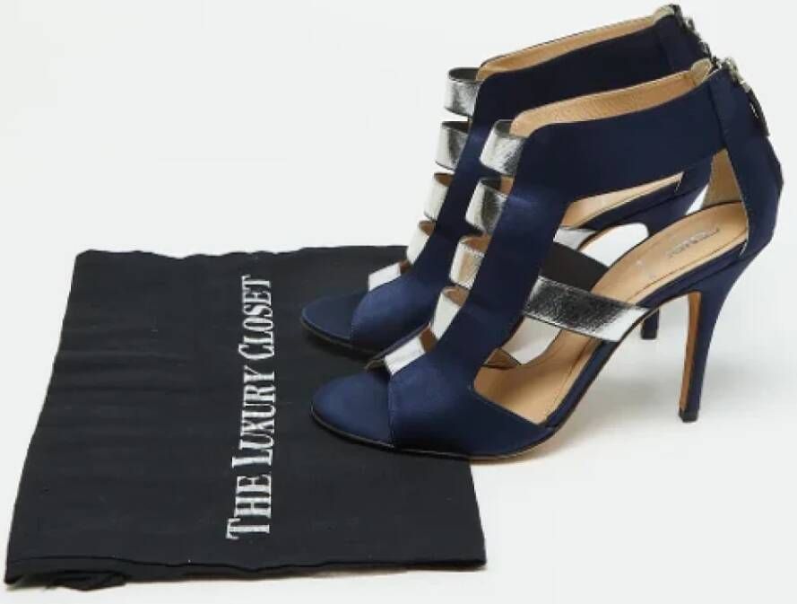 Fendi Vintage Pre-owned Satin sandals Blue Dames