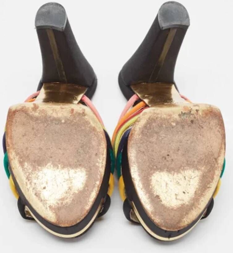 Fendi Vintage Pre-owned Satin sandals Multicolor Dames