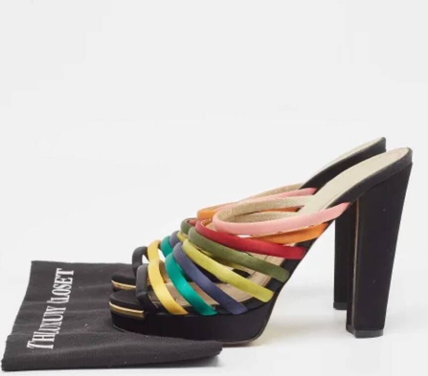 Fendi Vintage Pre-owned Satin sandals Multicolor Dames