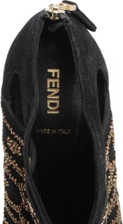 Fendi Vintage Pre-owned Suede boots Black Dames