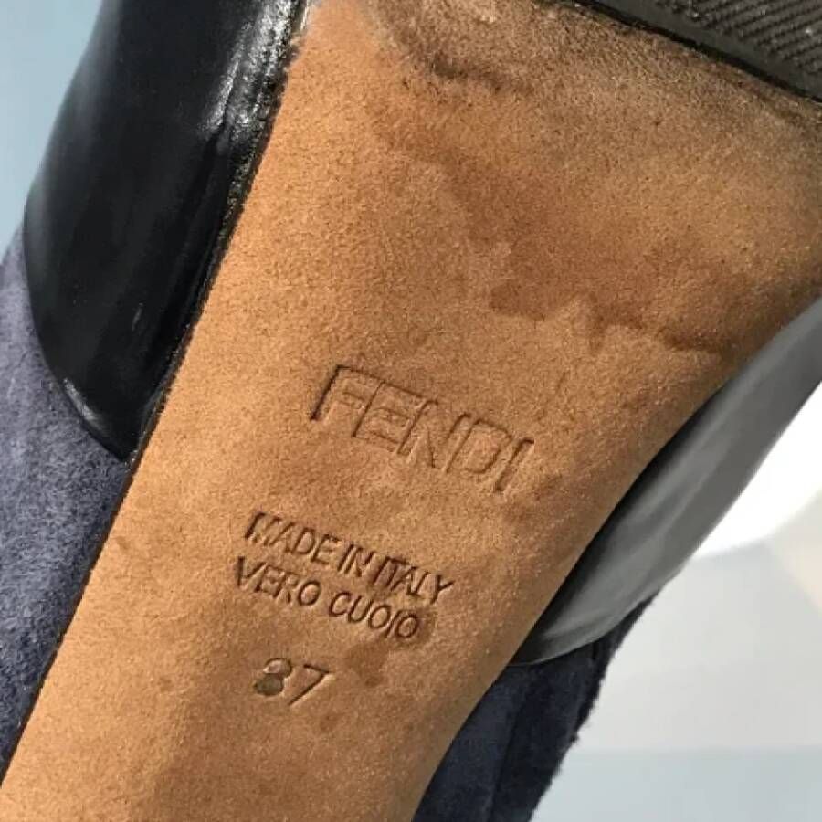 Fendi Vintage Pre-owned Suede boots Blue Dames
