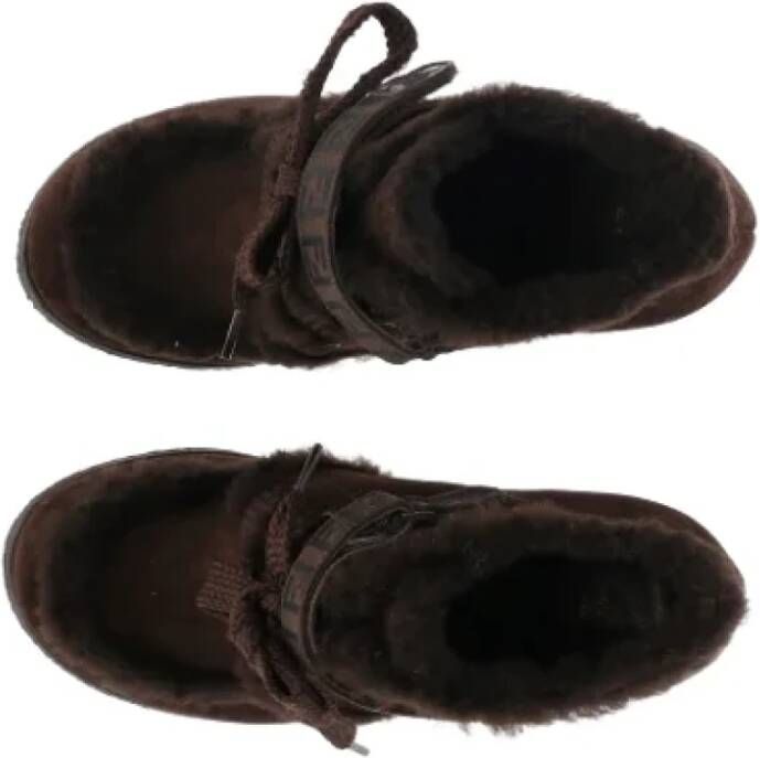 Fendi Vintage Pre-owned Suede boots Brown Dames