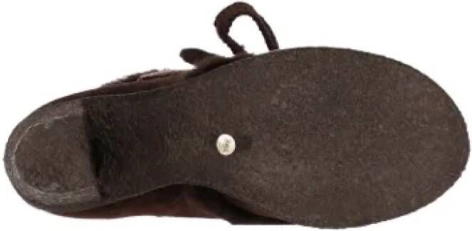 Fendi Vintage Pre-owned Suede boots Brown Dames
