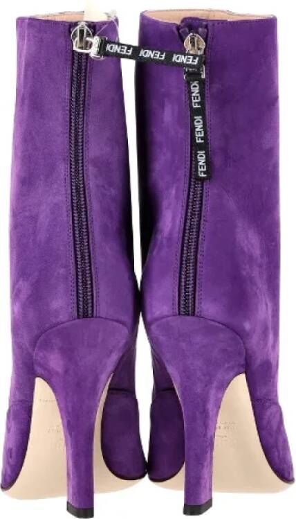 Fendi Vintage Pre-owned Suede boots Purple Dames