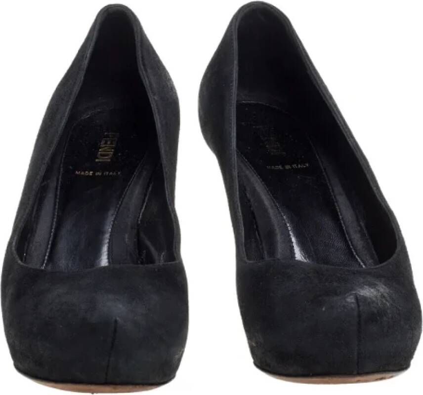 Fendi Vintage Pre-owned Suede heels Black Dames