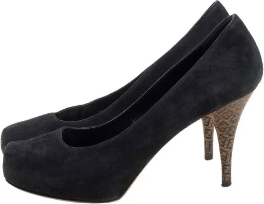 Fendi Vintage Pre-owned Suede heels Black Dames