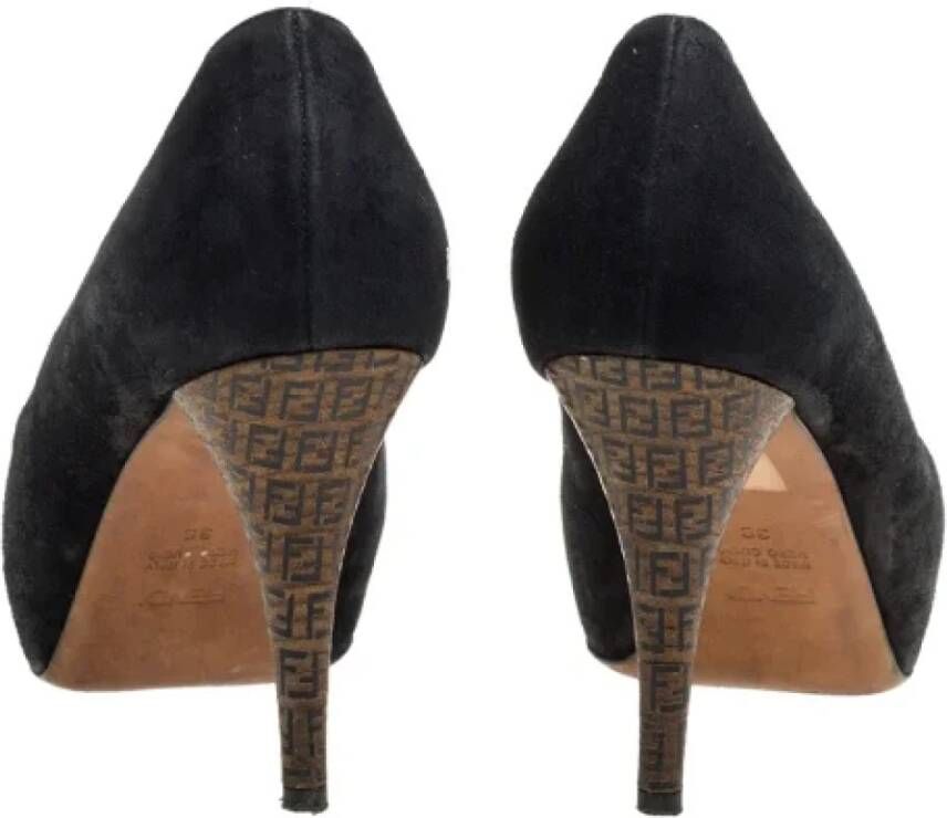 Fendi Vintage Pre-owned Suede heels Black Dames