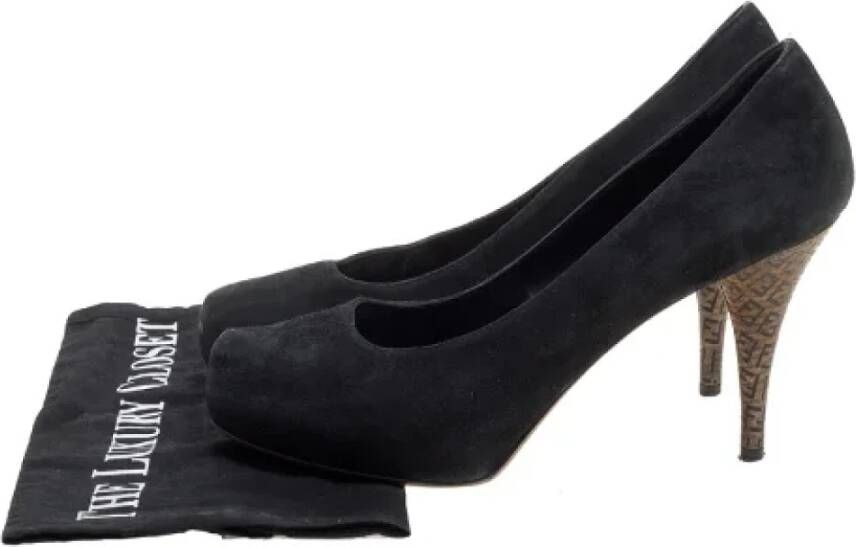 Fendi Vintage Pre-owned Suede heels Black Dames