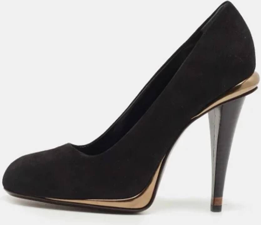 Fendi Vintage Pre-owned Suede heels Black Dames