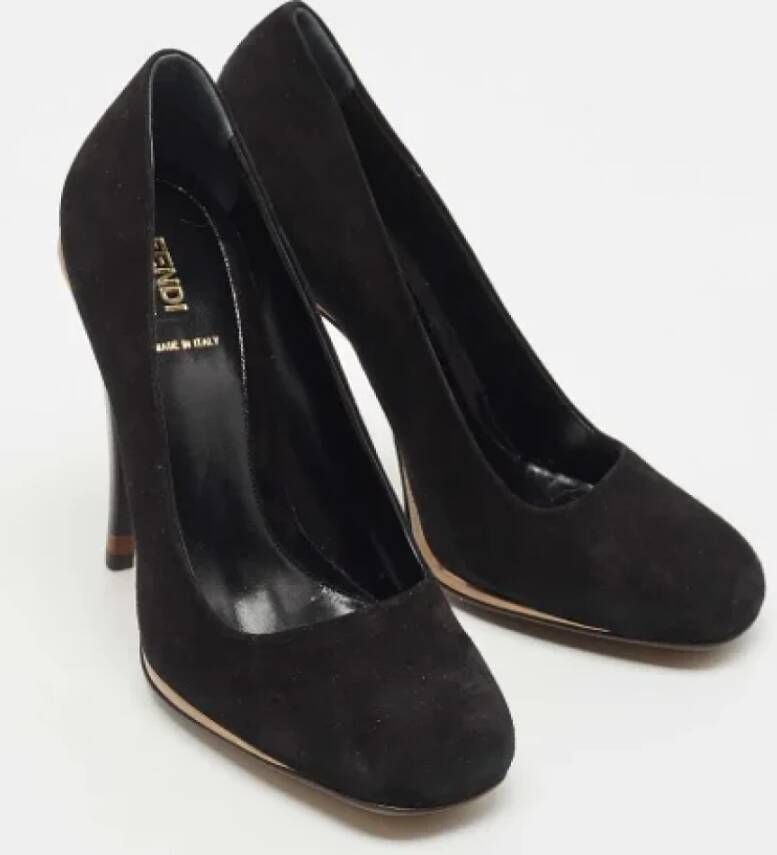 Fendi Vintage Pre-owned Suede heels Black Dames