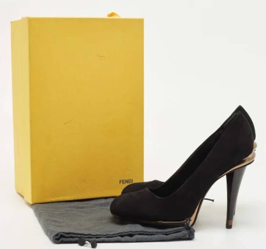 Fendi Vintage Pre-owned Suede heels Black Dames