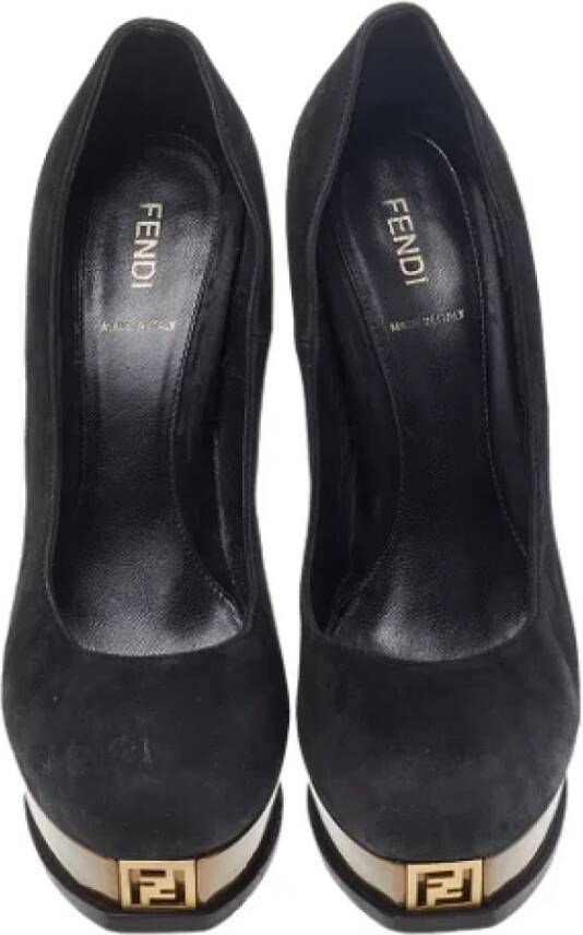 Fendi Vintage Pre-owned Suede heels Black Dames