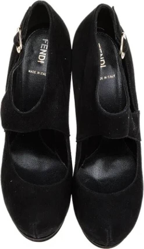 Fendi Vintage Pre-owned Suede heels Black Dames