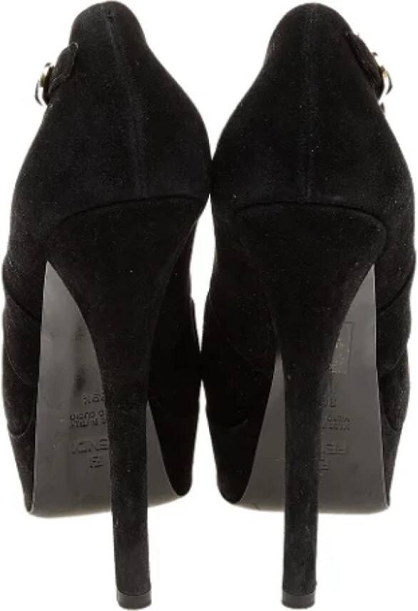 Fendi Vintage Pre-owned Suede heels Black Dames