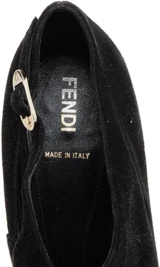 Fendi Vintage Pre-owned Suede heels Black Dames