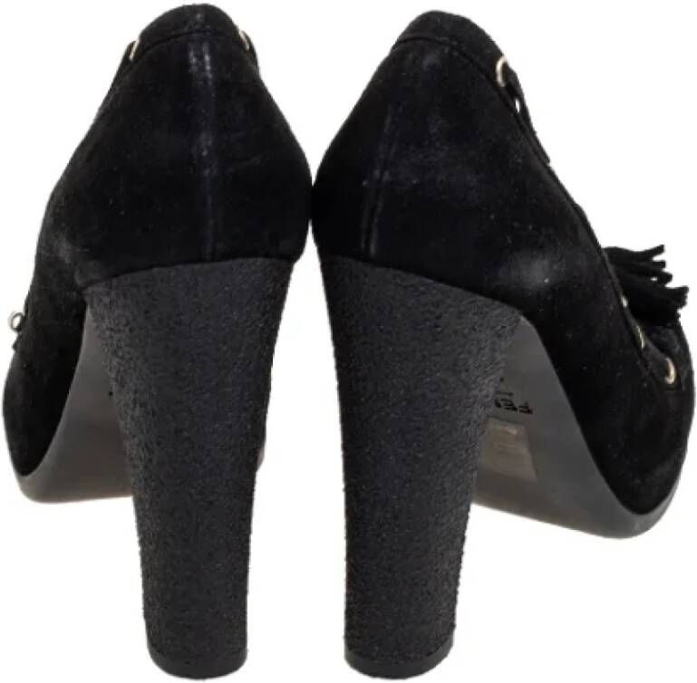 Fendi Vintage Pre-owned Suede heels Black Dames