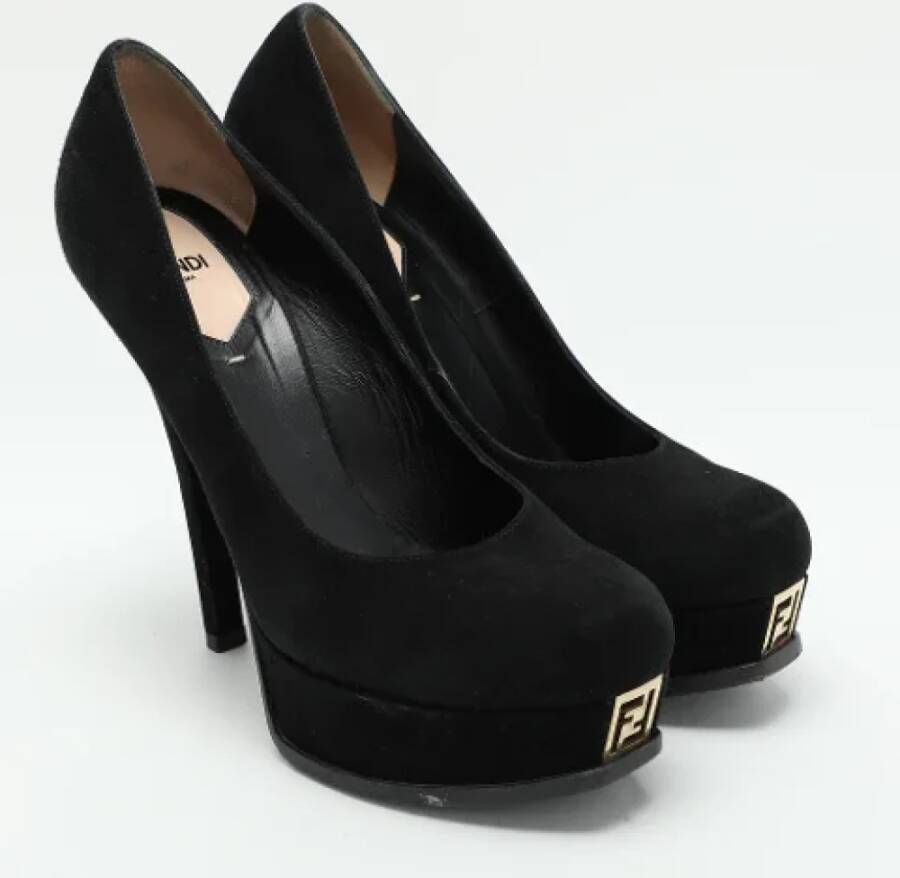 Fendi Vintage Pre-owned Suede heels Black Dames
