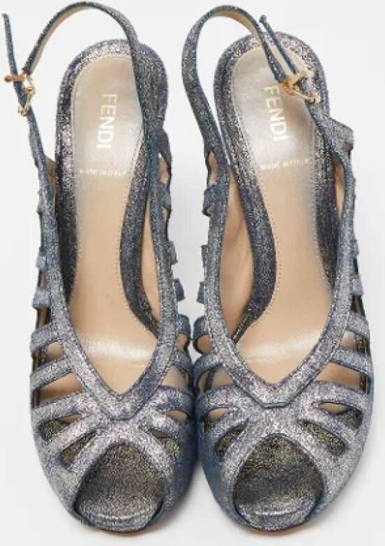 Fendi Vintage Pre-owned Suede heels Blue Dames