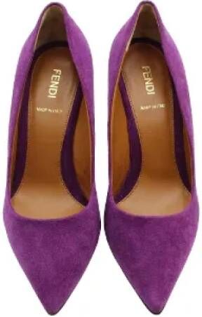 Fendi Vintage Pre-owned Suede heels Purple Dames