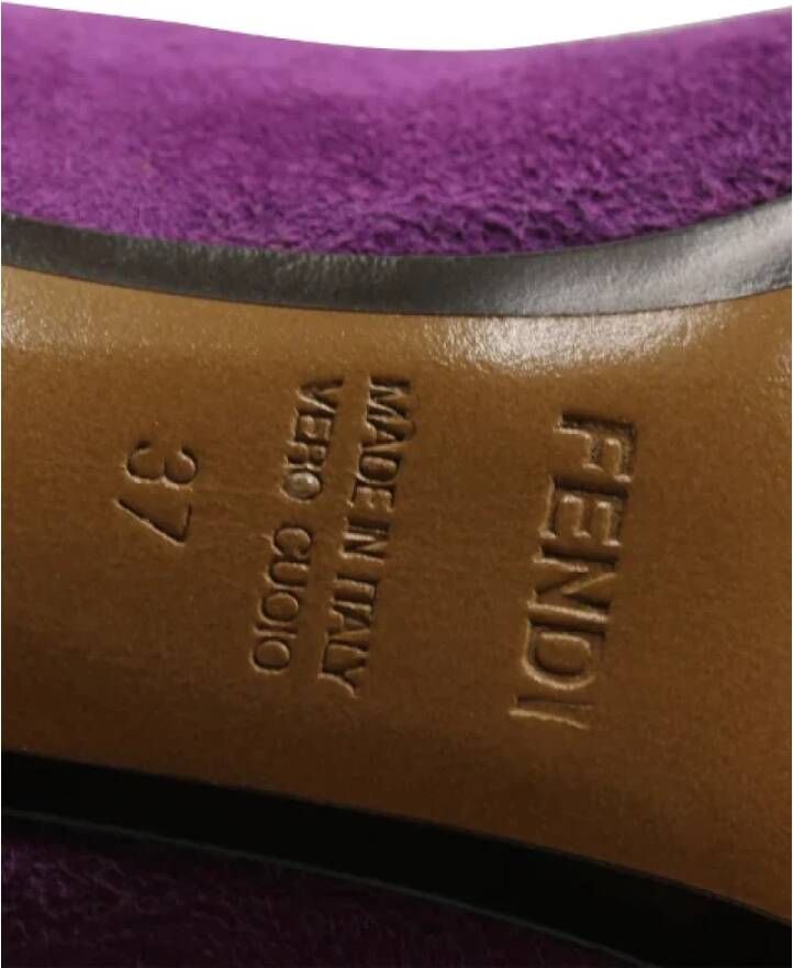 Fendi Vintage Pre-owned Suede heels Purple Dames