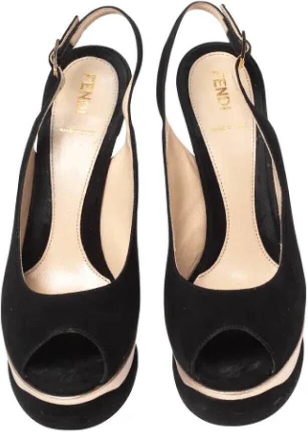Fendi Vintage Pre-owned Suede sandals Black Dames