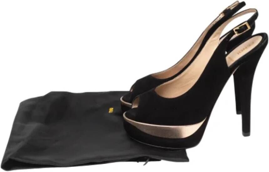 Fendi Vintage Pre-owned Suede sandals Black Dames