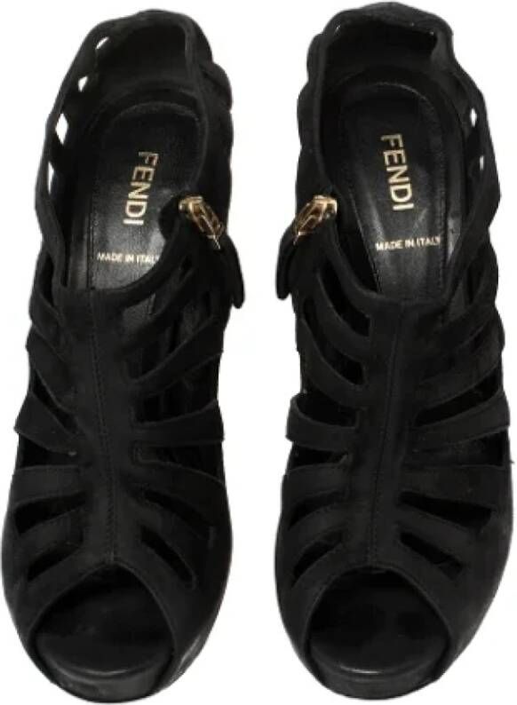Fendi Vintage Pre-owned Suede sandals Black Dames