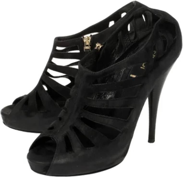 Fendi Vintage Pre-owned Suede sandals Black Dames