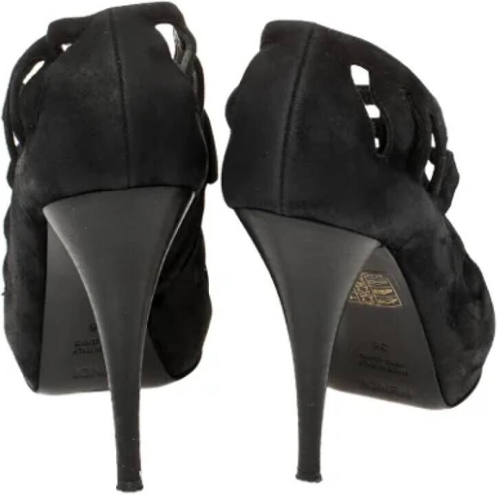 Fendi Vintage Pre-owned Suede sandals Black Dames