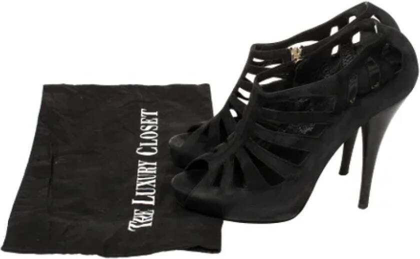 Fendi Vintage Pre-owned Suede sandals Black Dames