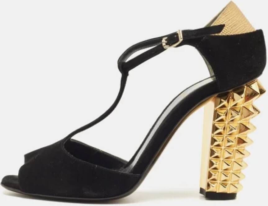 Fendi Vintage Pre-owned Suede sandals Black Dames