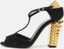 Fendi Vintage Pre-owned Suede sandals Black Dames - Thumbnail 2