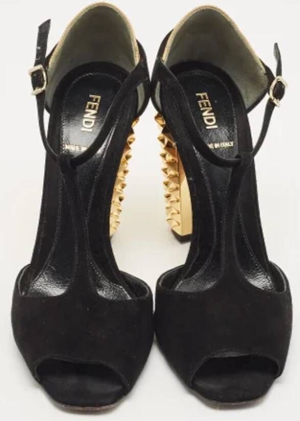 Fendi Vintage Pre-owned Suede sandals Black Dames