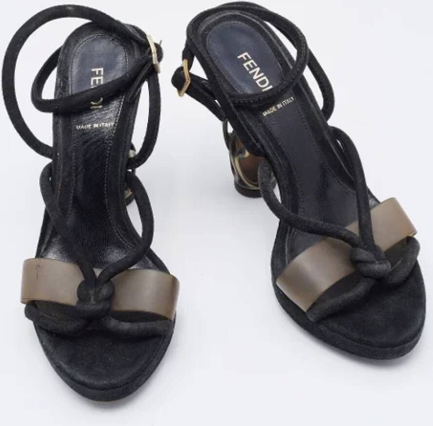 Fendi Vintage Pre-owned Suede sandals Black Dames