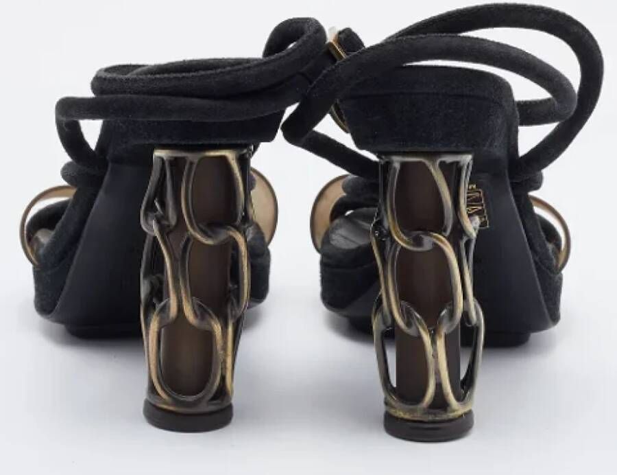 Fendi Vintage Pre-owned Suede sandals Black Dames
