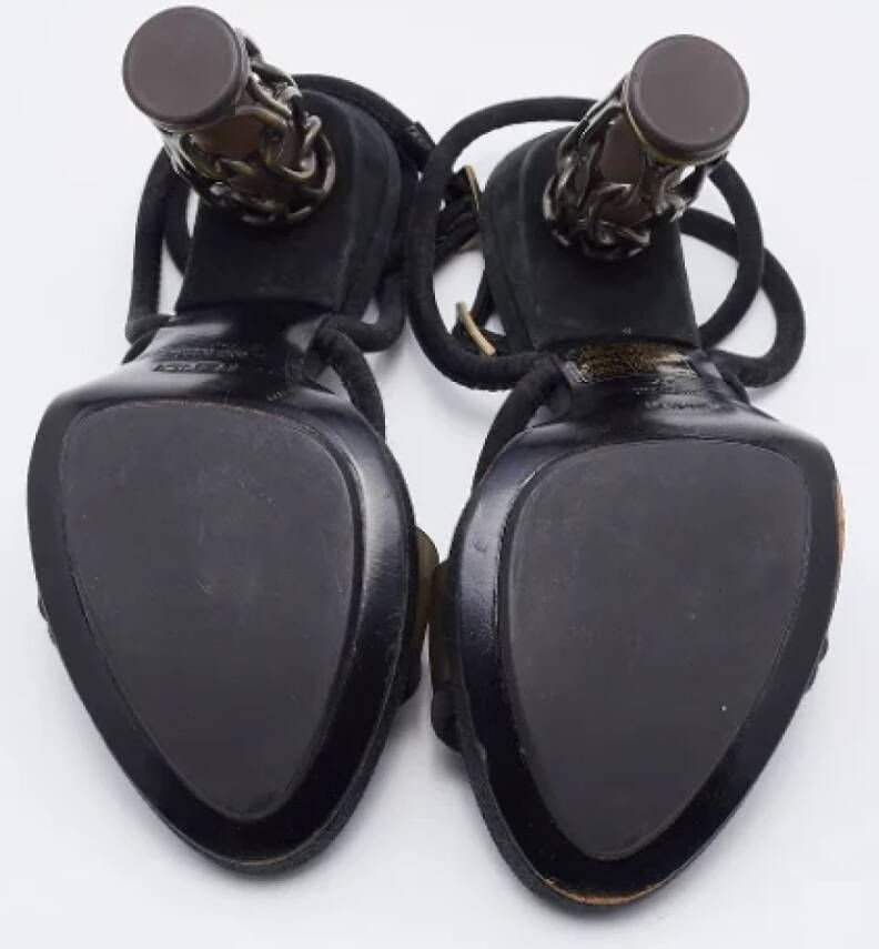 Fendi Vintage Pre-owned Suede sandals Black Dames