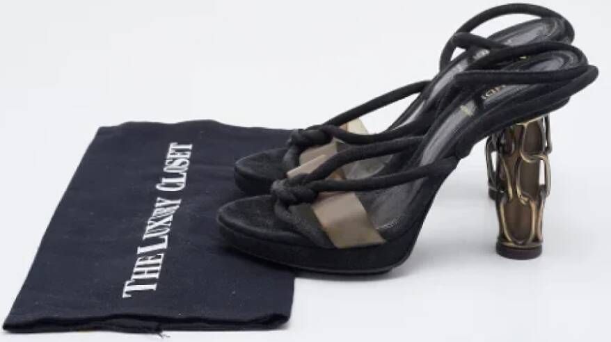 Fendi Vintage Pre-owned Suede sandals Black Dames