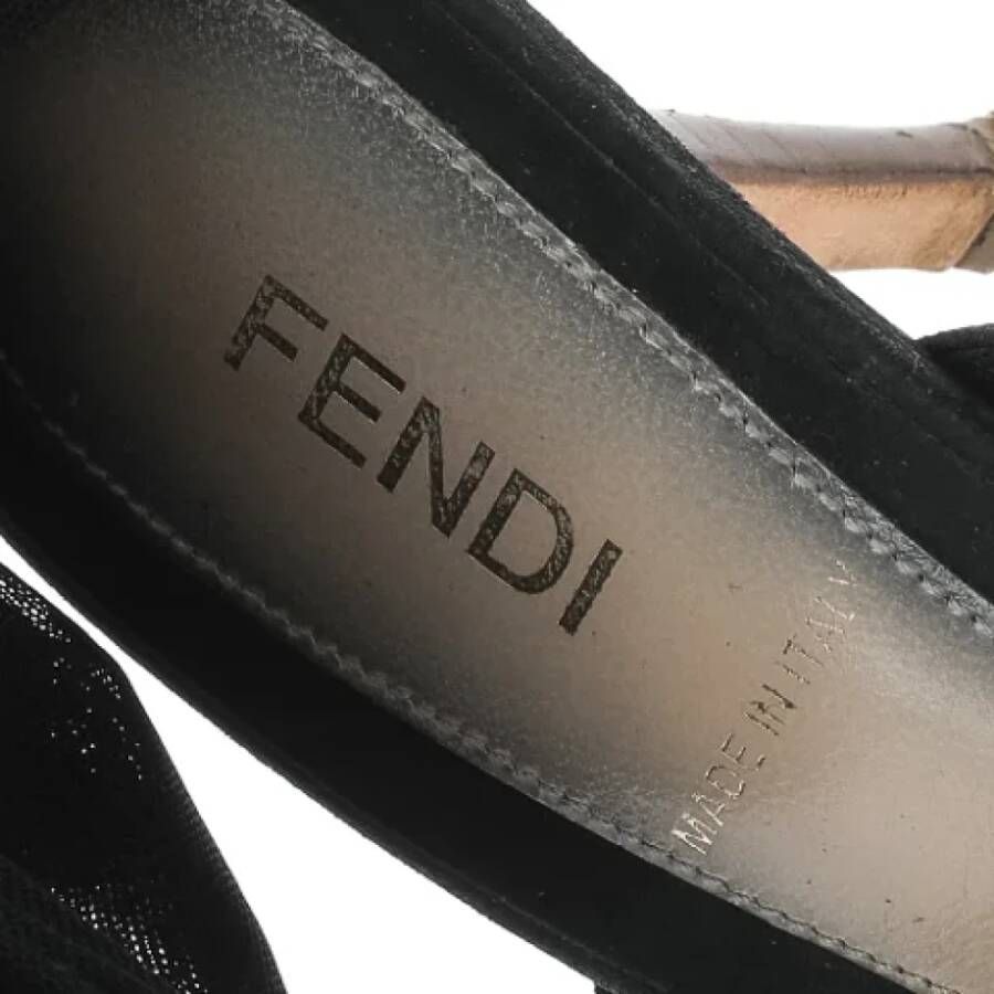 Fendi Vintage Pre-owned Suede sandals Black Dames