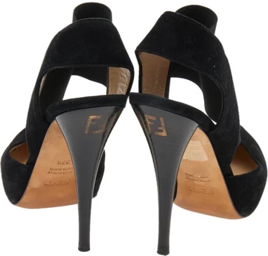 Fendi Vintage Pre-owned Suede sandals Black Dames