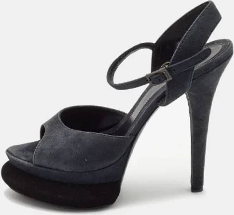 Fendi Vintage Pre-owned Suede sandals Blue Dames