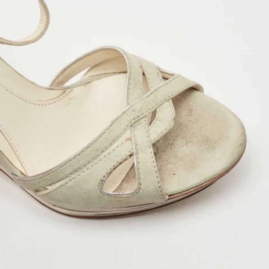 Fendi Vintage Pre-owned Suede sandals Gray Dames
