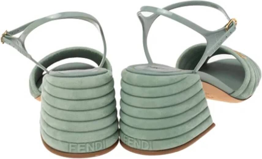 Fendi Vintage Pre-owned Suede sandals Green Dames