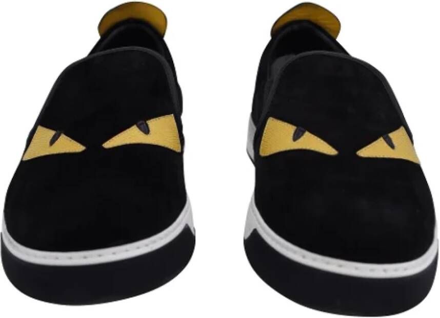 Fendi Vintage Pre-owned Suede sneakers Black Dames