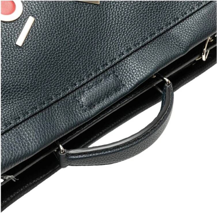 Fendi Vintage Tweedehands Peekaboo Face Leren Handtas