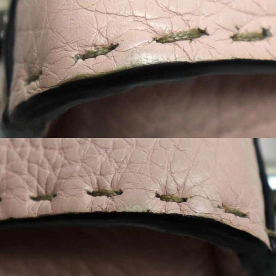 Fendi Vintage Tweedehands Peekaboo Iconic Mini Lichtroze Leer